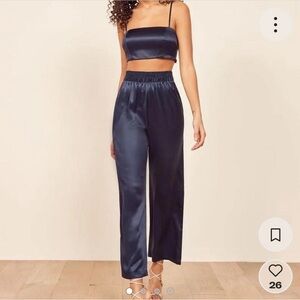 reformation samson silk pant